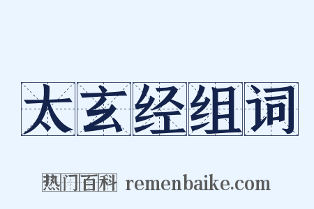 太玄经组词是什么意思的图片